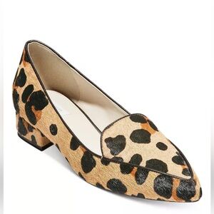 Cole Haan NEW Leopard Print Calf Hair Dellora Skimmer Pointed Toe Flats Size 8